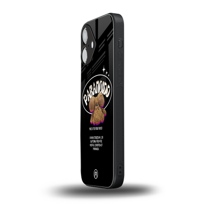 paranoid back phone cover | glass case for iphone 16