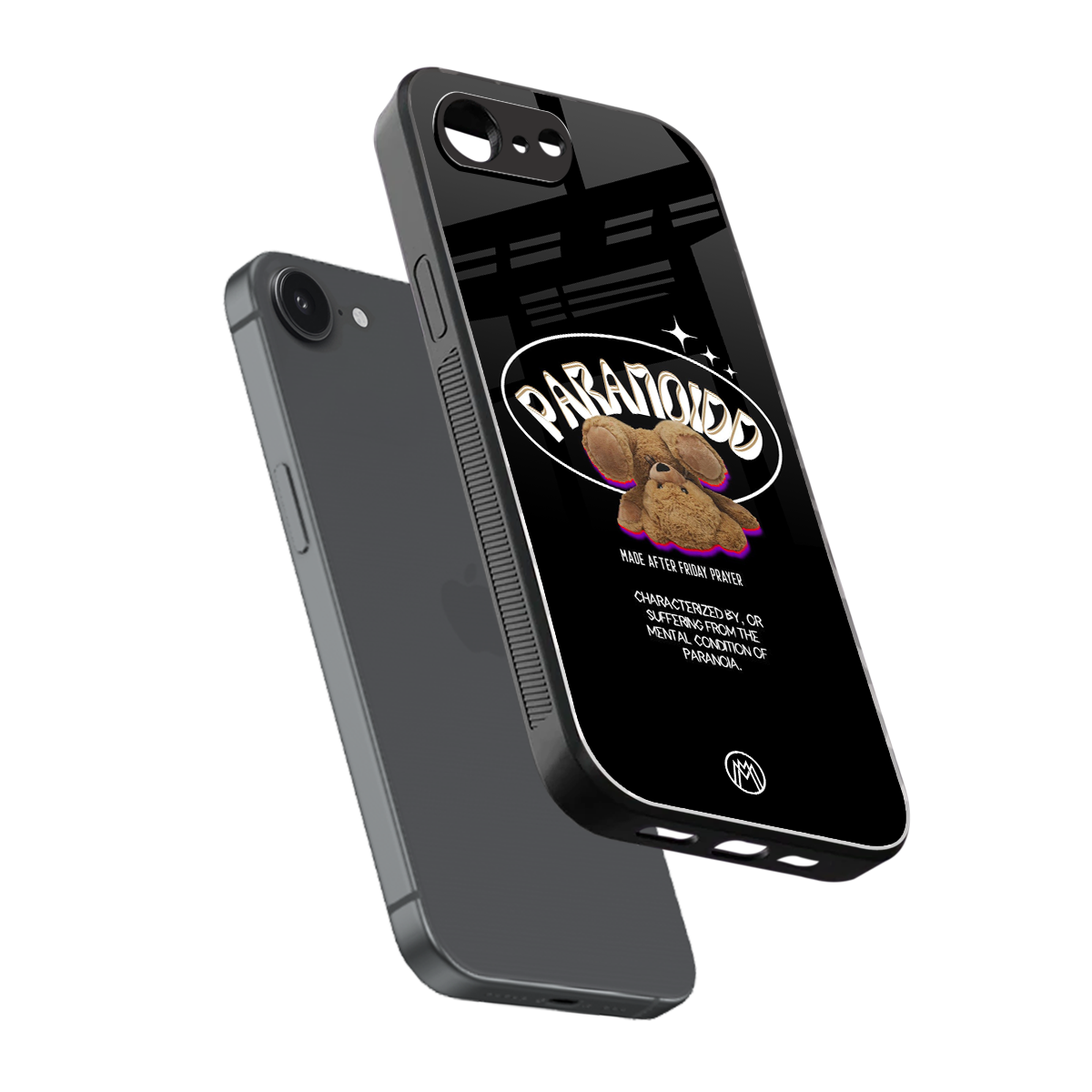 paranoid back phone cover | glass case for iphone 16e
