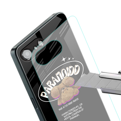 paranoid back phone cover | glass case for iphone 16e