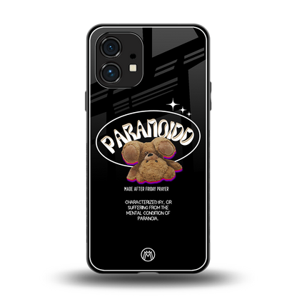 paranoid back phone cover | glass case for nothing phone 1