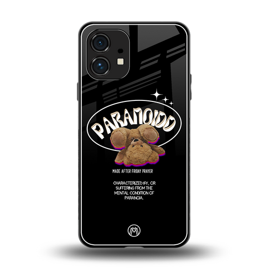 paranoid back phone cover | glass case for nothing phone 1