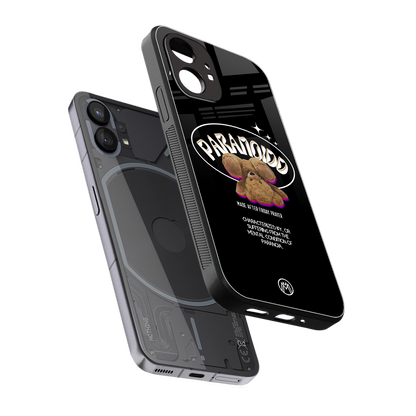 paranoid back phone cover | glass case for nothing phone 1