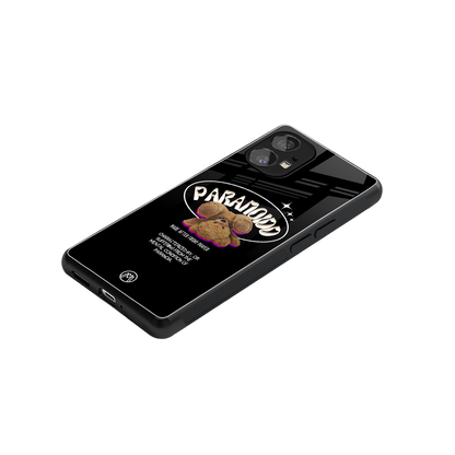 paranoid back phone cover | glass case for nothing phone 1