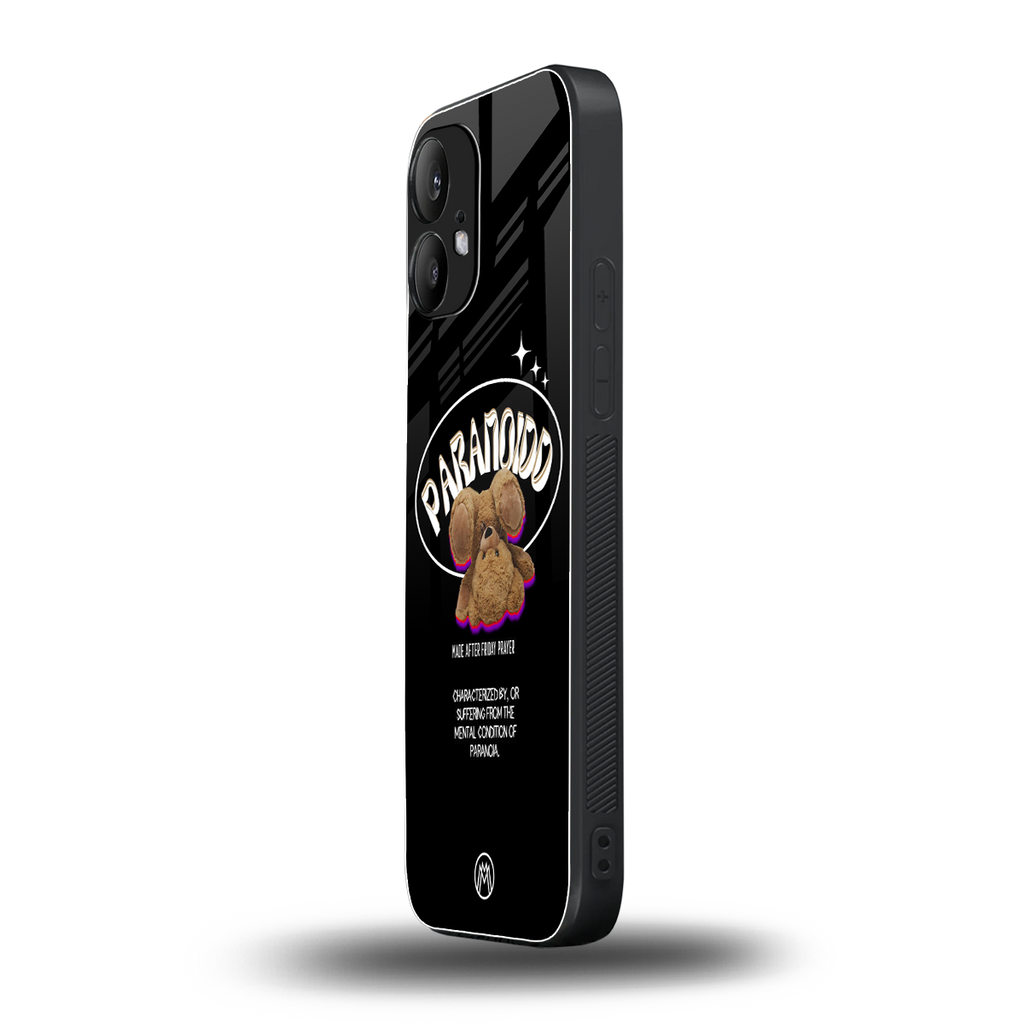 paranoid back phone cover | glass case for nothing phone 2