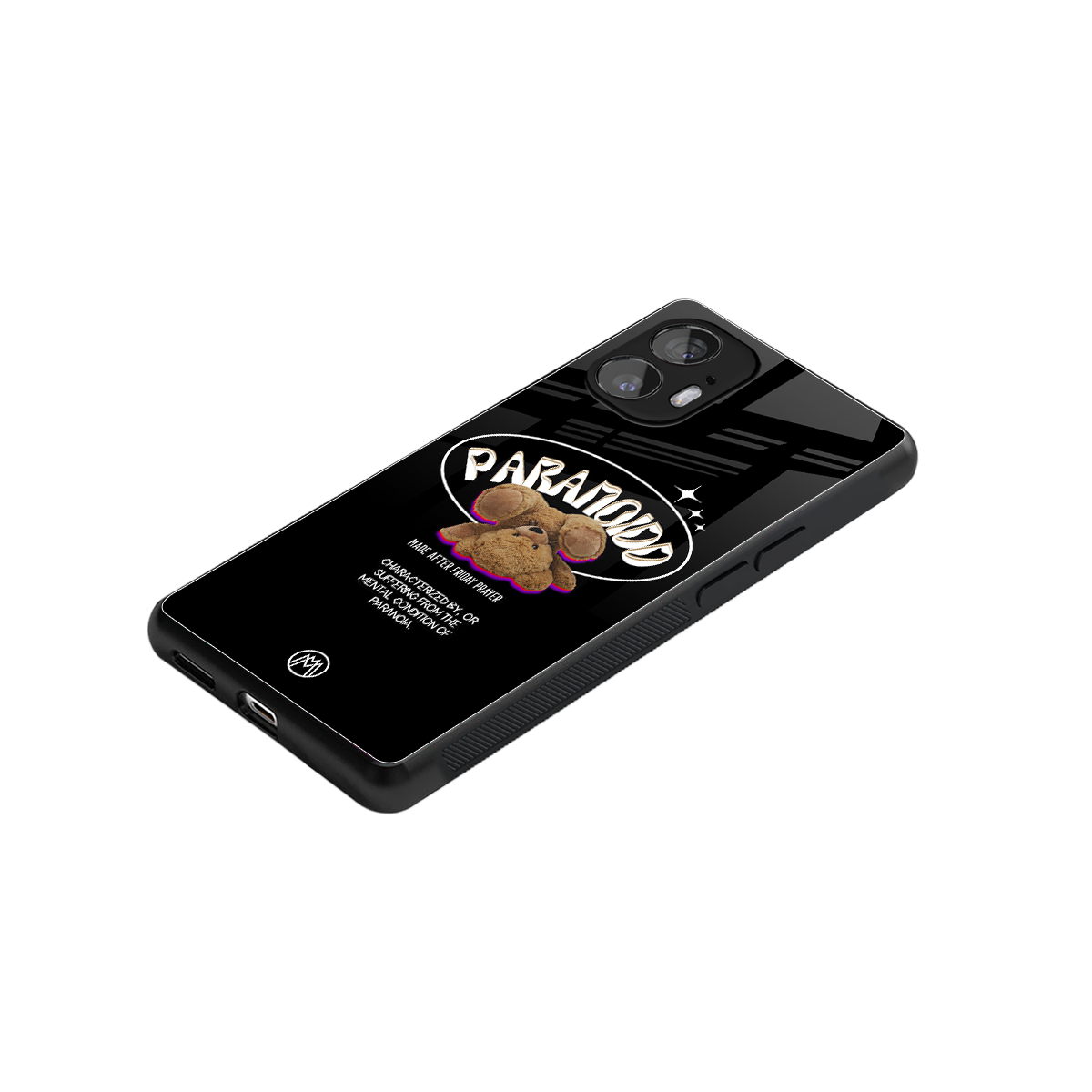 paranoid back phone cover | glass case for nothing phone 2