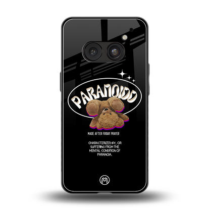paranoid back phone cover | glass case for nothing phone 2a