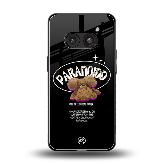 paranoid back phone cover | glass case for nothing phone 2a
