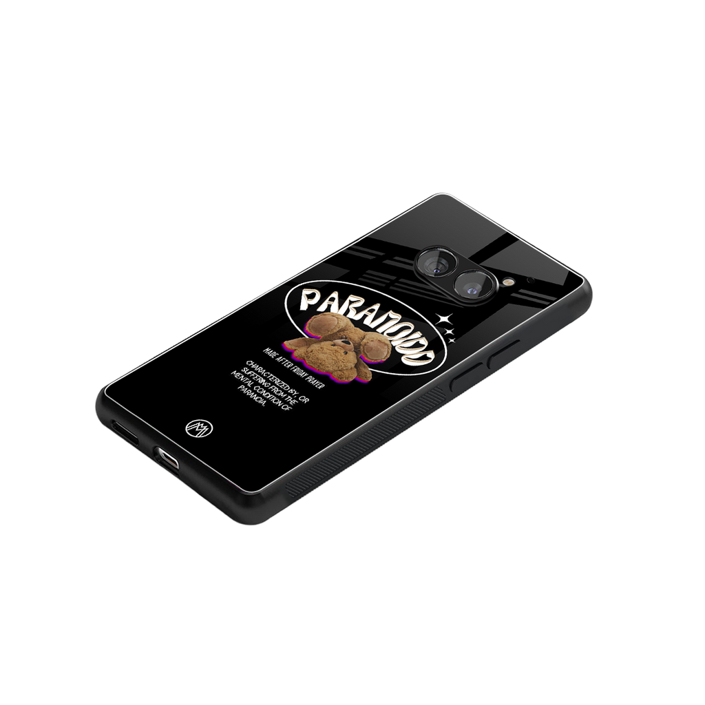 paranoid back phone cover | glass case for nothing phone 2a