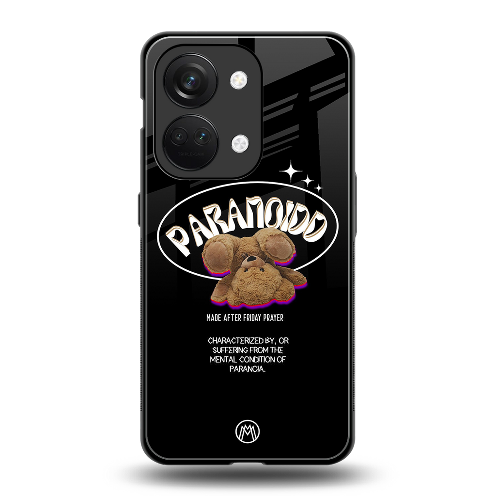paranoid back phone cover | glass case for oneplus nord 3