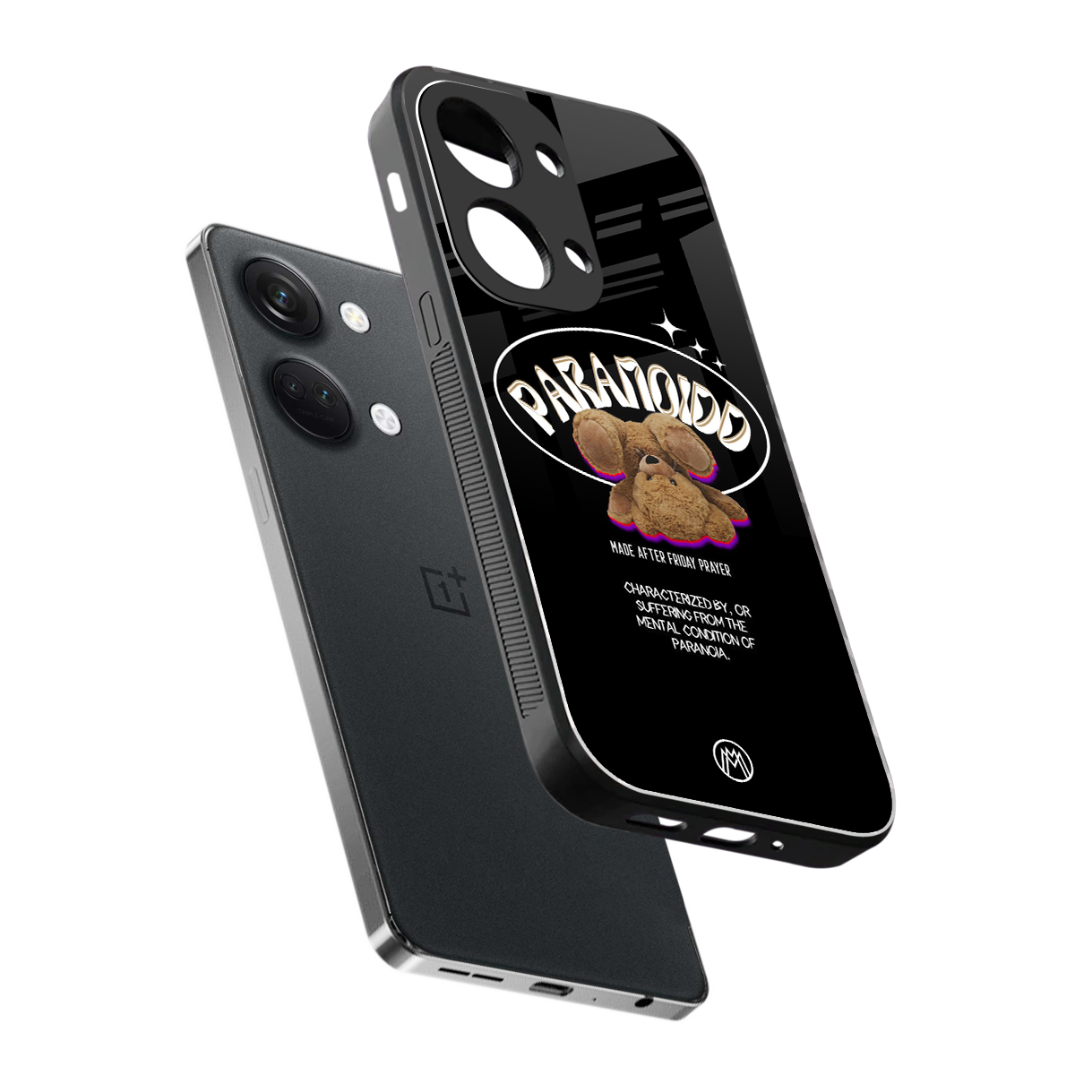 paranoid back phone cover | glass case for oneplus nord 3