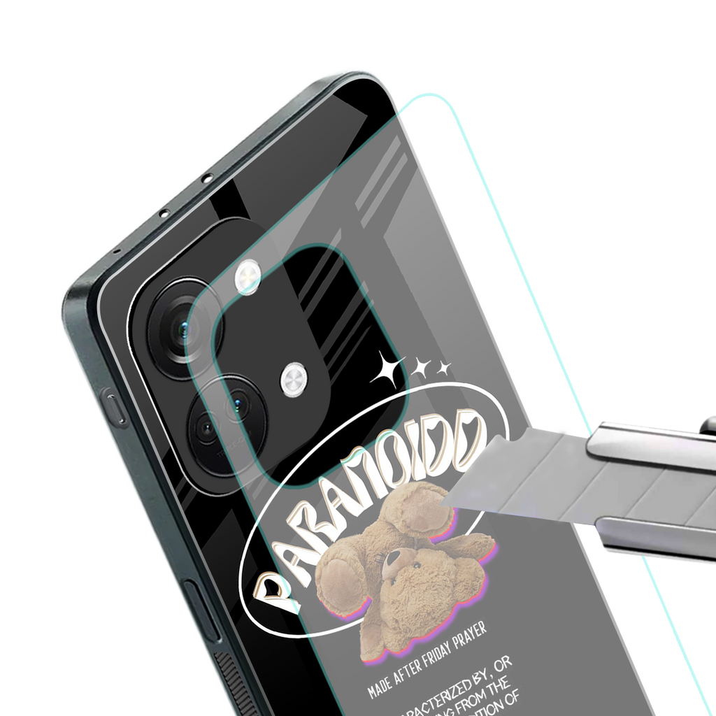 paranoid back phone cover | glass case for oneplus nord 3