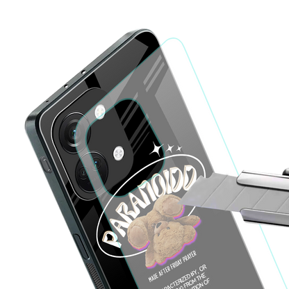 paranoid back phone cover | glass case for oneplus nord 3
