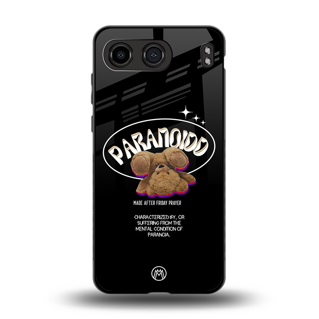 paranoid back phone cover | glass case for oneplus nord 4