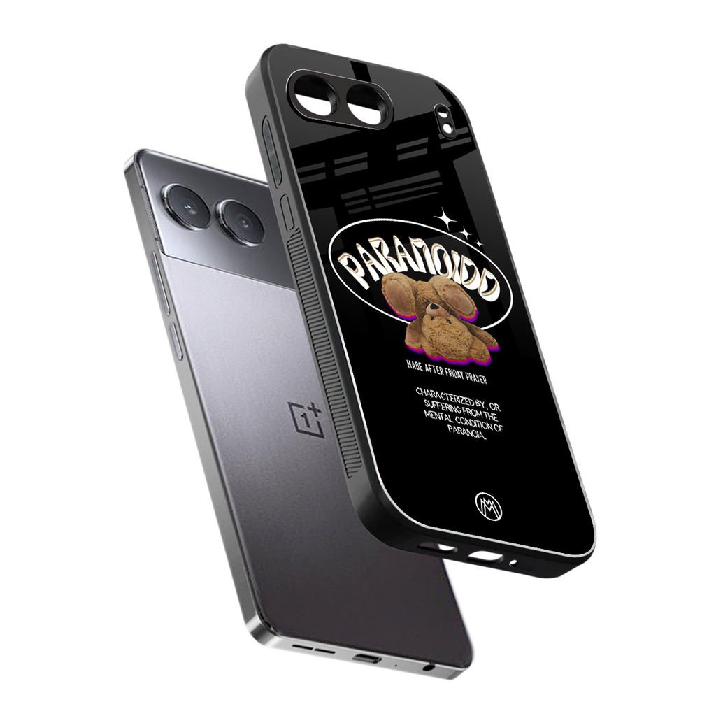 paranoid back phone cover | glass case for oneplus nord 4