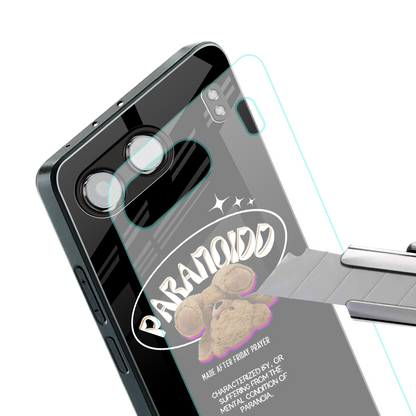 paranoid back phone cover | glass case for oneplus nord 4