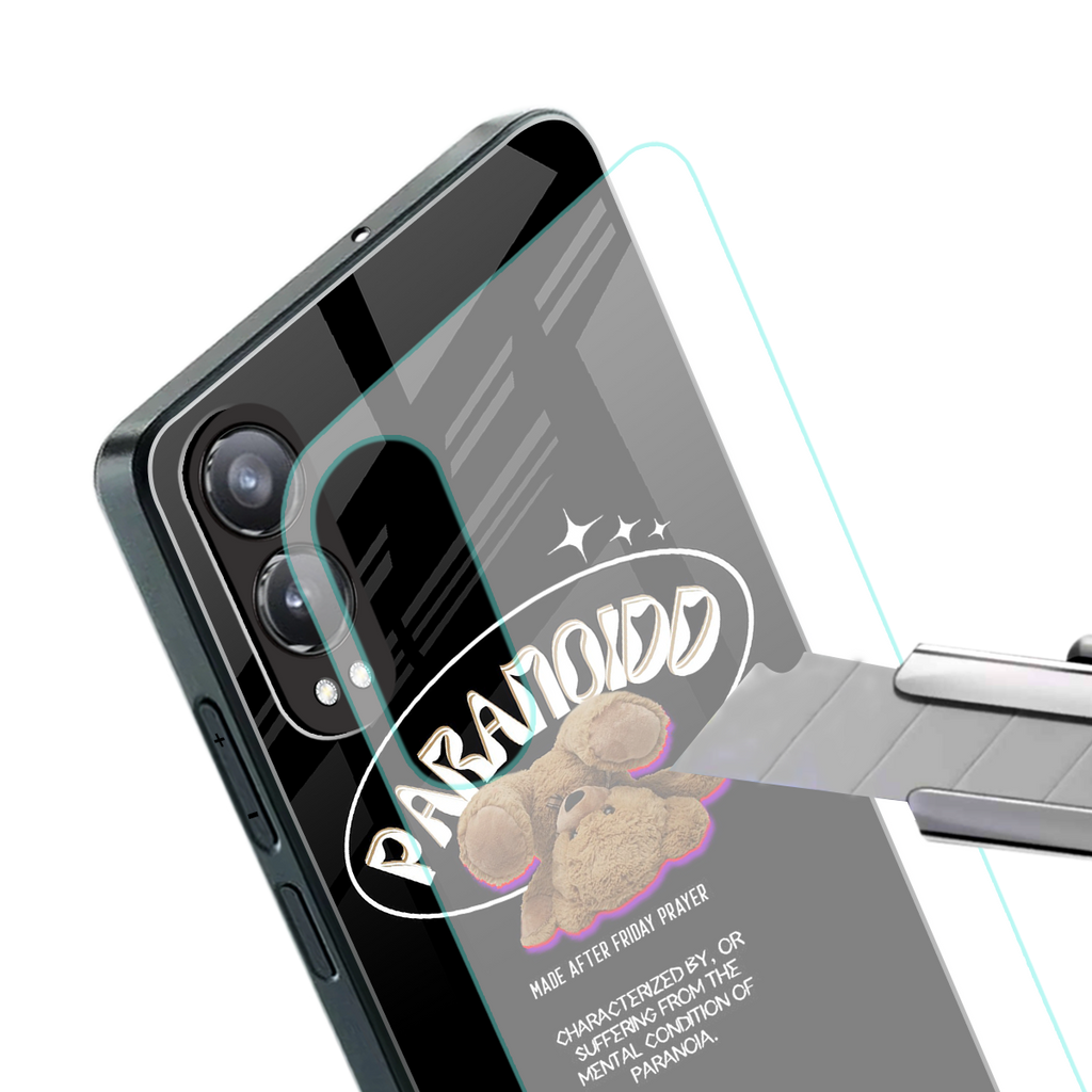 paranoid back phone cover | glass case for oneplus nord ce 4 lite