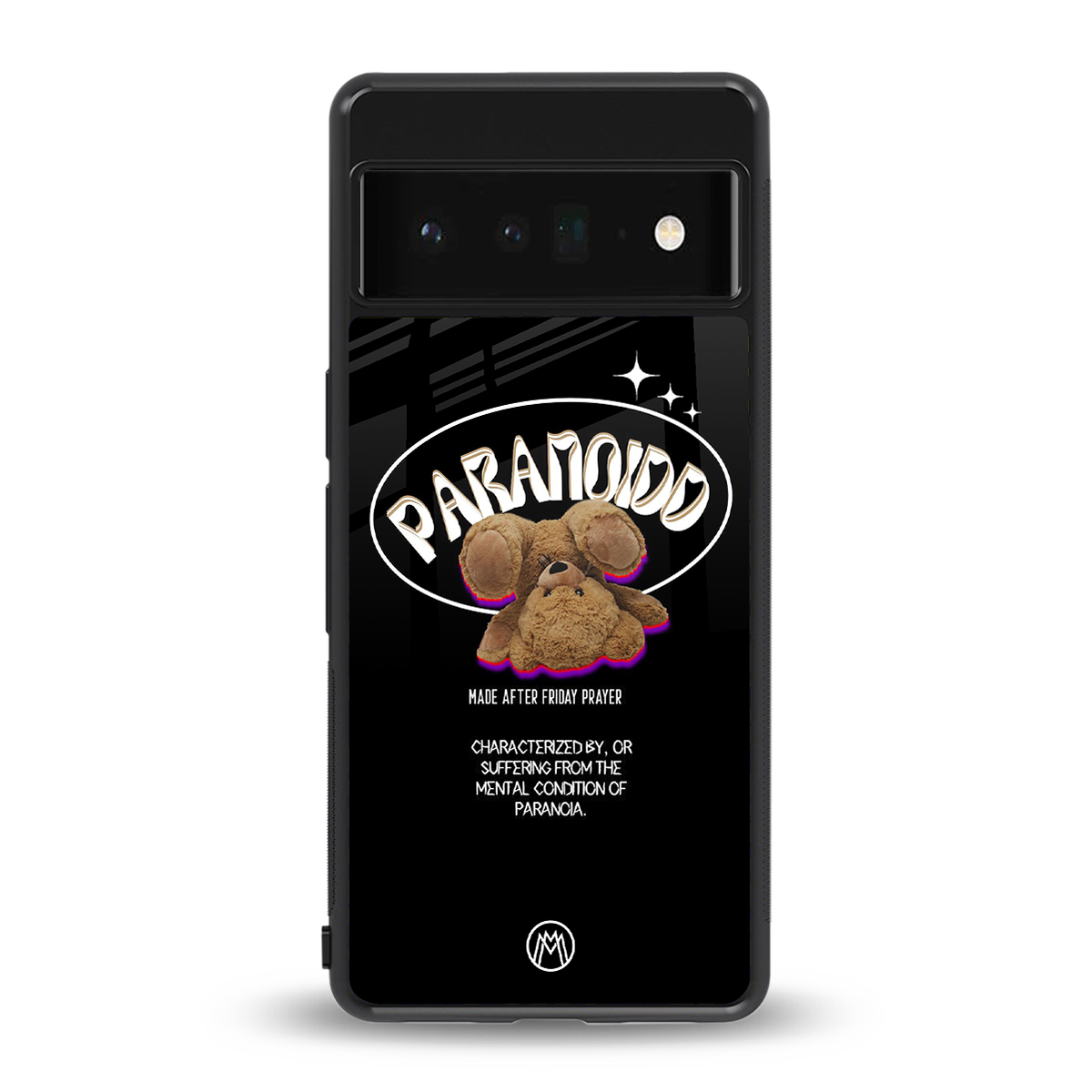 paranoid back phone cover | glass case for google pixel 6 pro