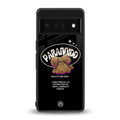 paranoid back phone cover | glass case for google pixel 6 pro