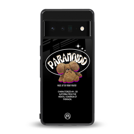 paranoid back phone cover | glass case for google pixel 6 pro