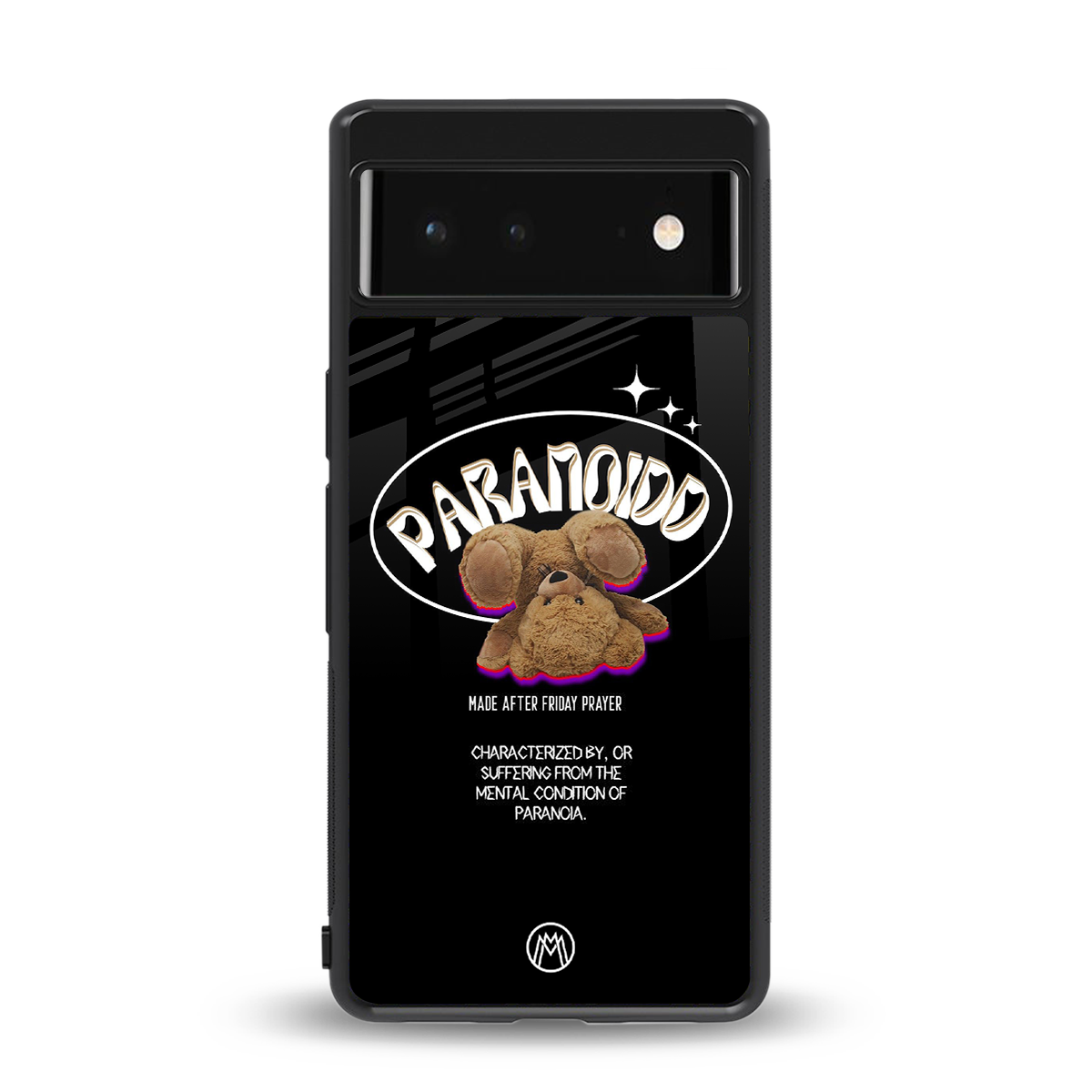 paranoid back phone cover | glass case for google pixel 6