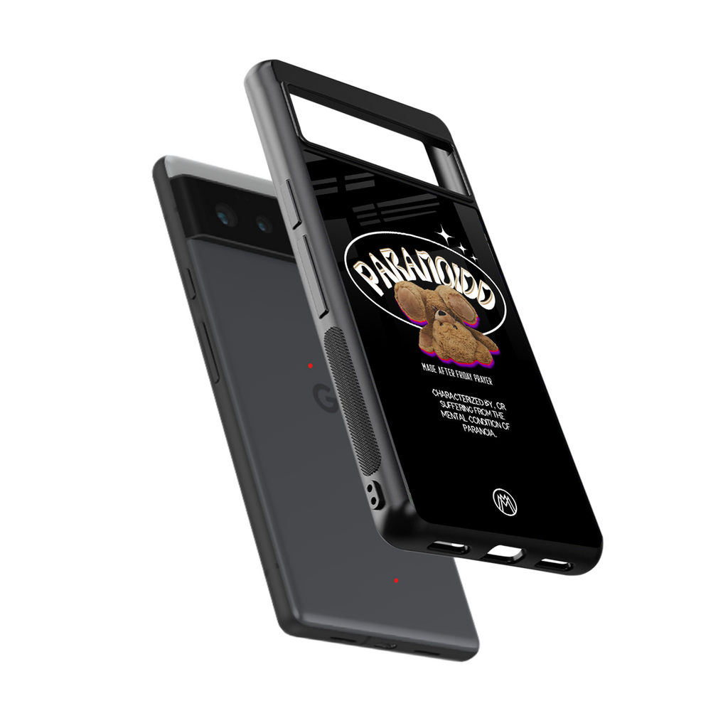 paranoid back phone cover | glass case for google pixel 6