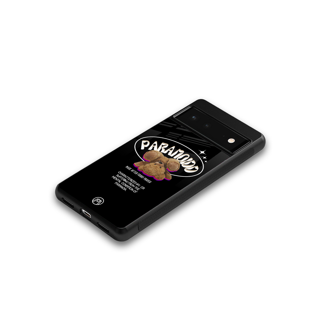 paranoid back phone cover | glass case for google pixel 6