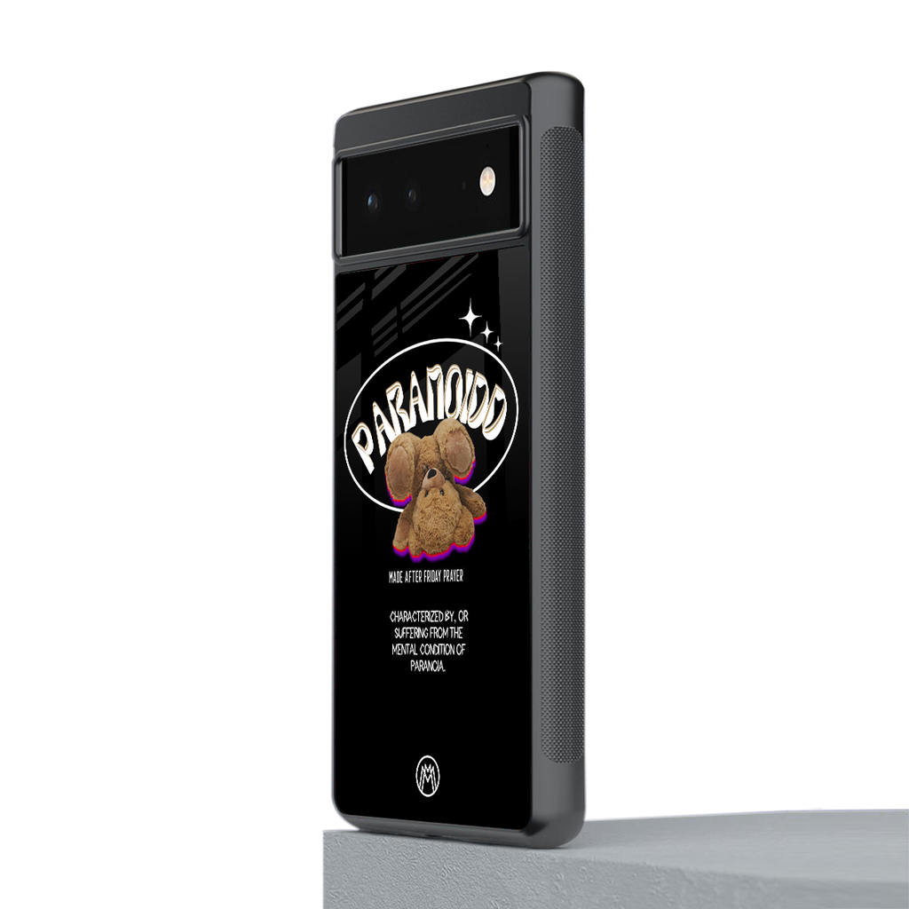paranoid back phone cover | glass case for google pixel 6