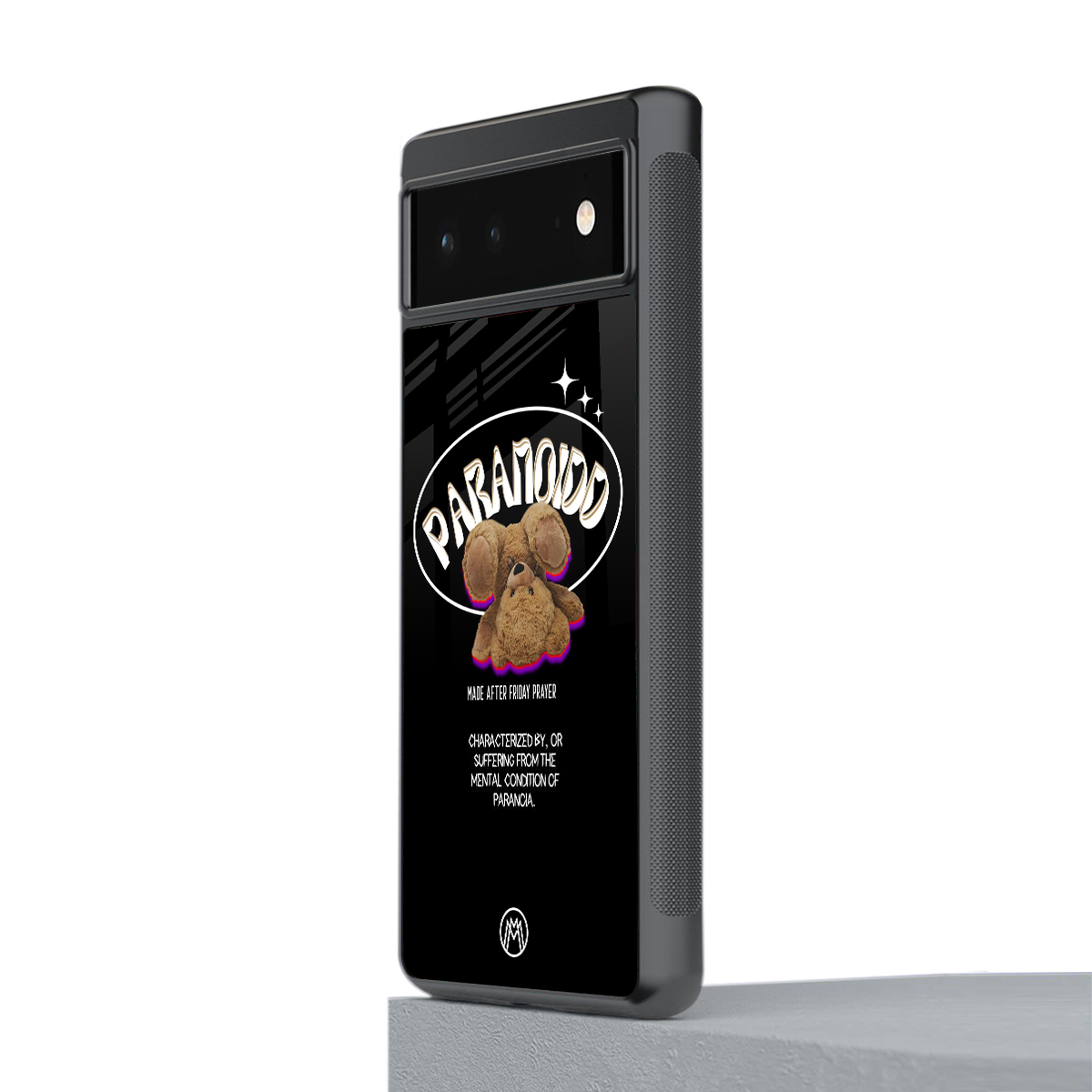 paranoid back phone cover | glass case for google pixel 6