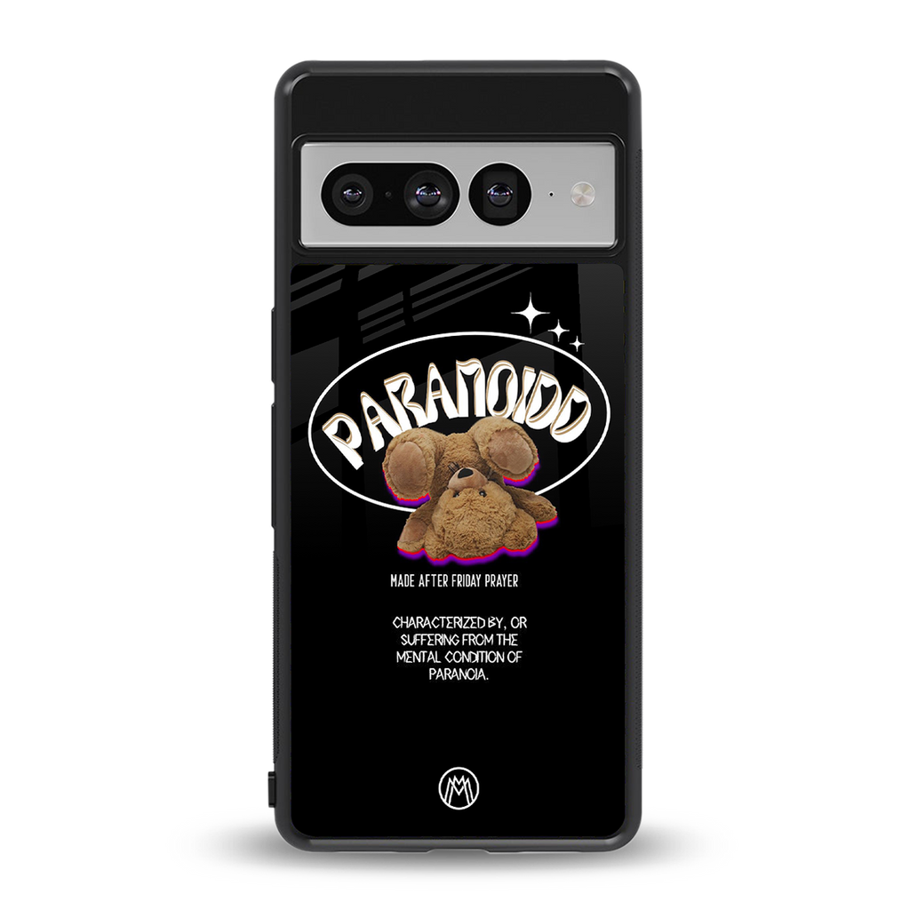 paranoid back phone cover | glass case for google pixel 7 pro