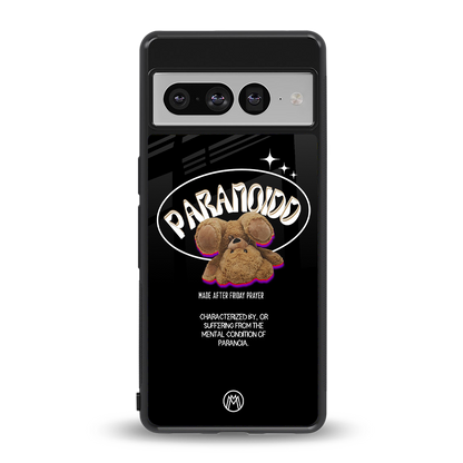 paranoid back phone cover | glass case for google pixel 7 pro