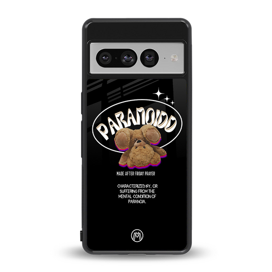 paranoid back phone cover | glass case for google pixel 7 pro