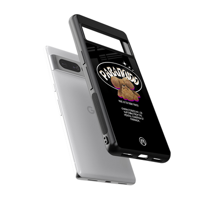 paranoid back phone cover | glass case for google pixel 7 pro