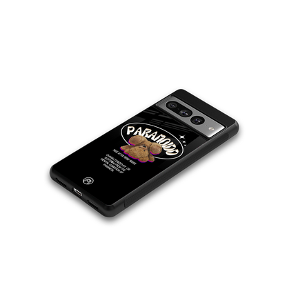 paranoid back phone cover | glass case for google pixel 7 pro