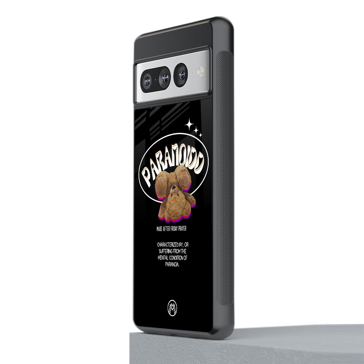 paranoid back phone cover | glass case for google pixel 7 pro