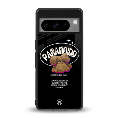 paranoid back phone cover | glass case for google pixel 8 pro