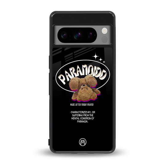 paranoid back phone cover | glass case for google pixel 8 pro