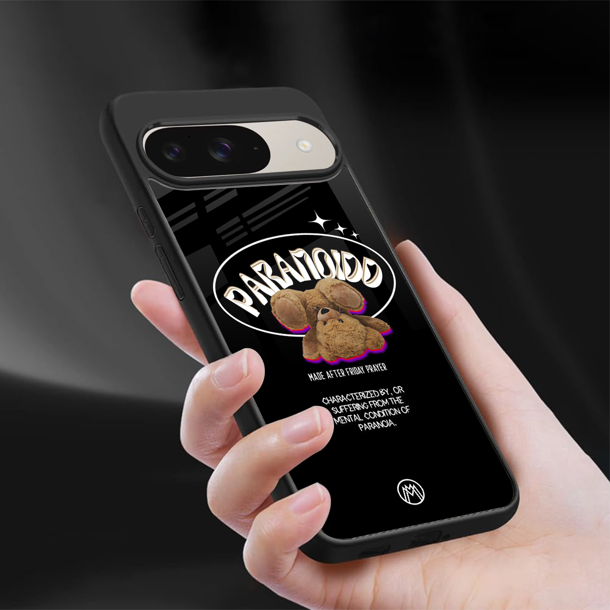 paranoid back phone cover | glass case for google pixel 9