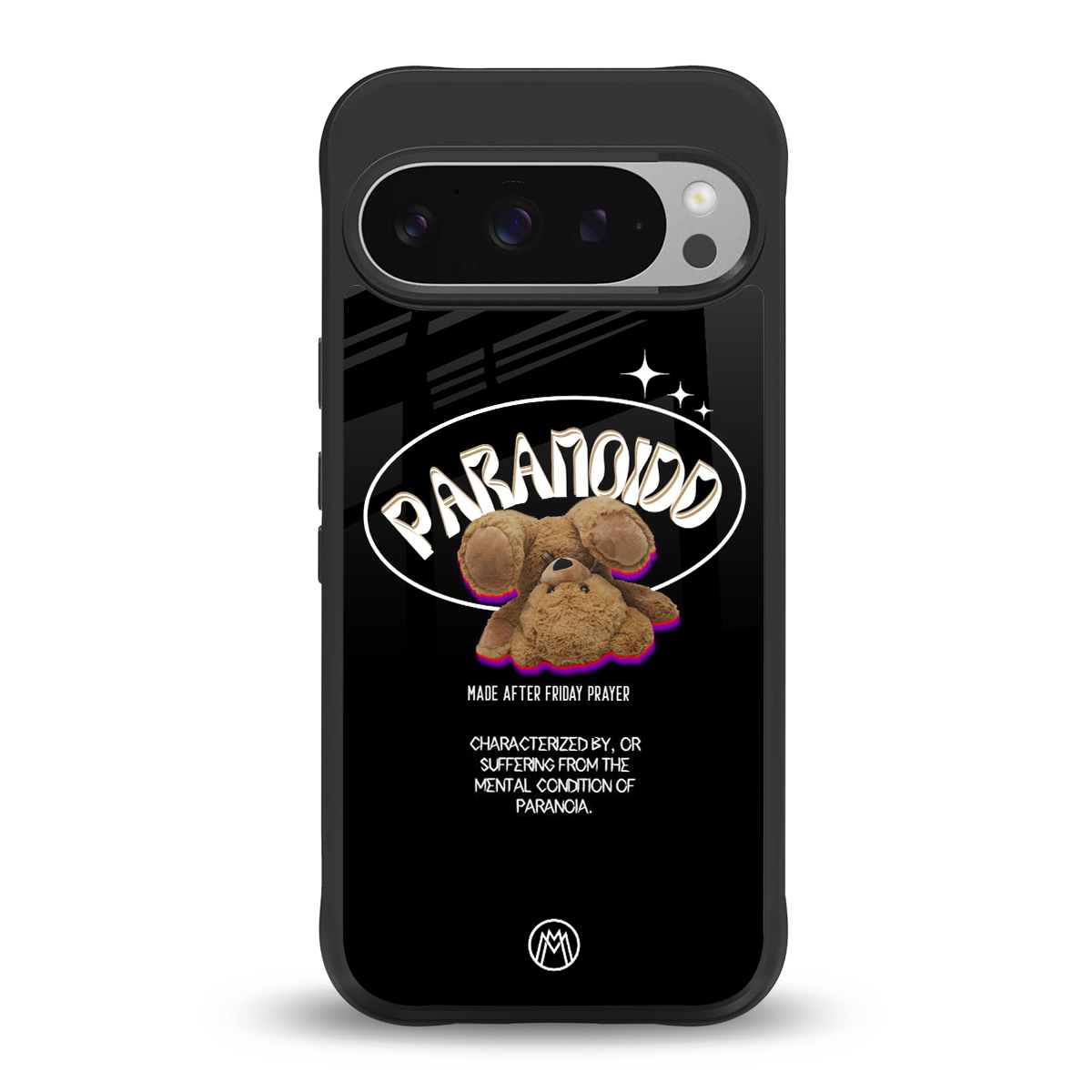 paranoid back phone cover | glass case for google pixel 9 pro xl
