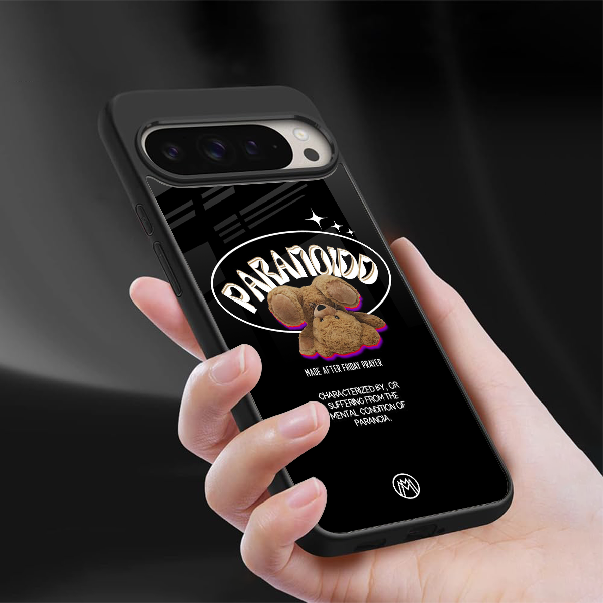 paranoid back phone cover | glass case for google pixel 9 pro xl