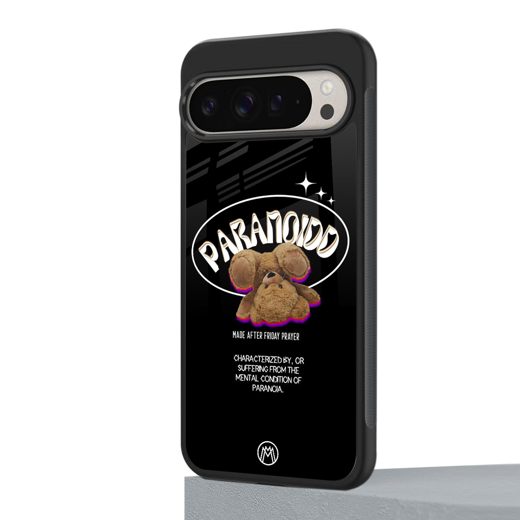 paranoid back phone cover | glass case for google pixel 9 pro
