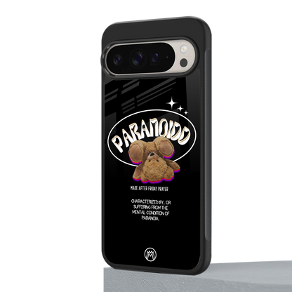 paranoid back phone cover | glass case for google pixel 9 pro