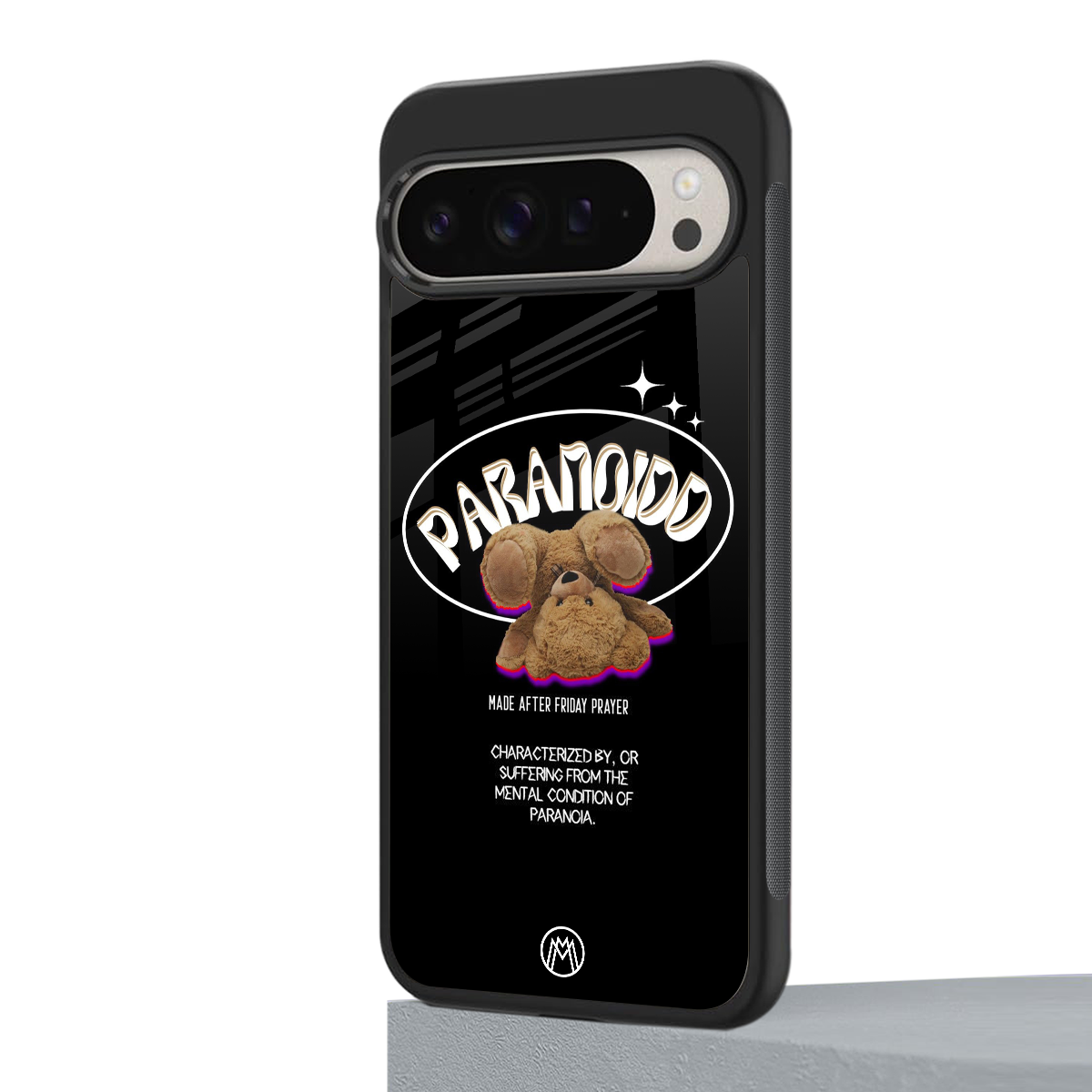 paranoid back phone cover | glass case for google pixel 9 pro xl