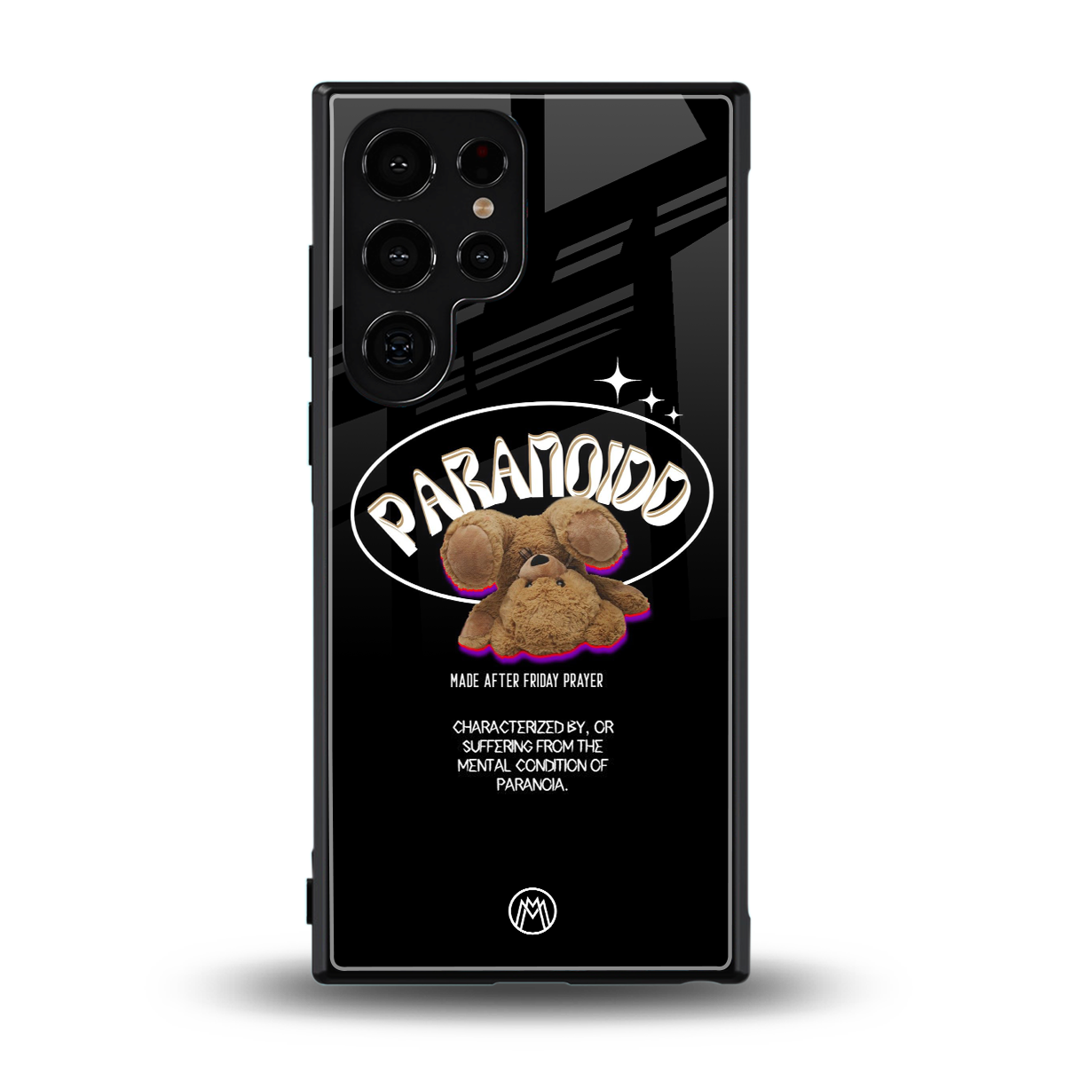 paranoid back phone cover | glass case for samsung galaxy s24 ultra