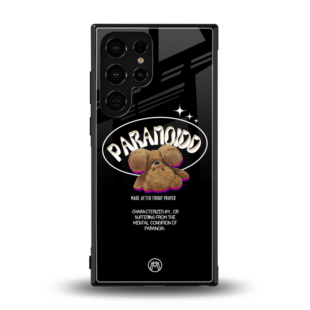 paranoid back phone cover | glass case for samsung galaxy s23 ultra