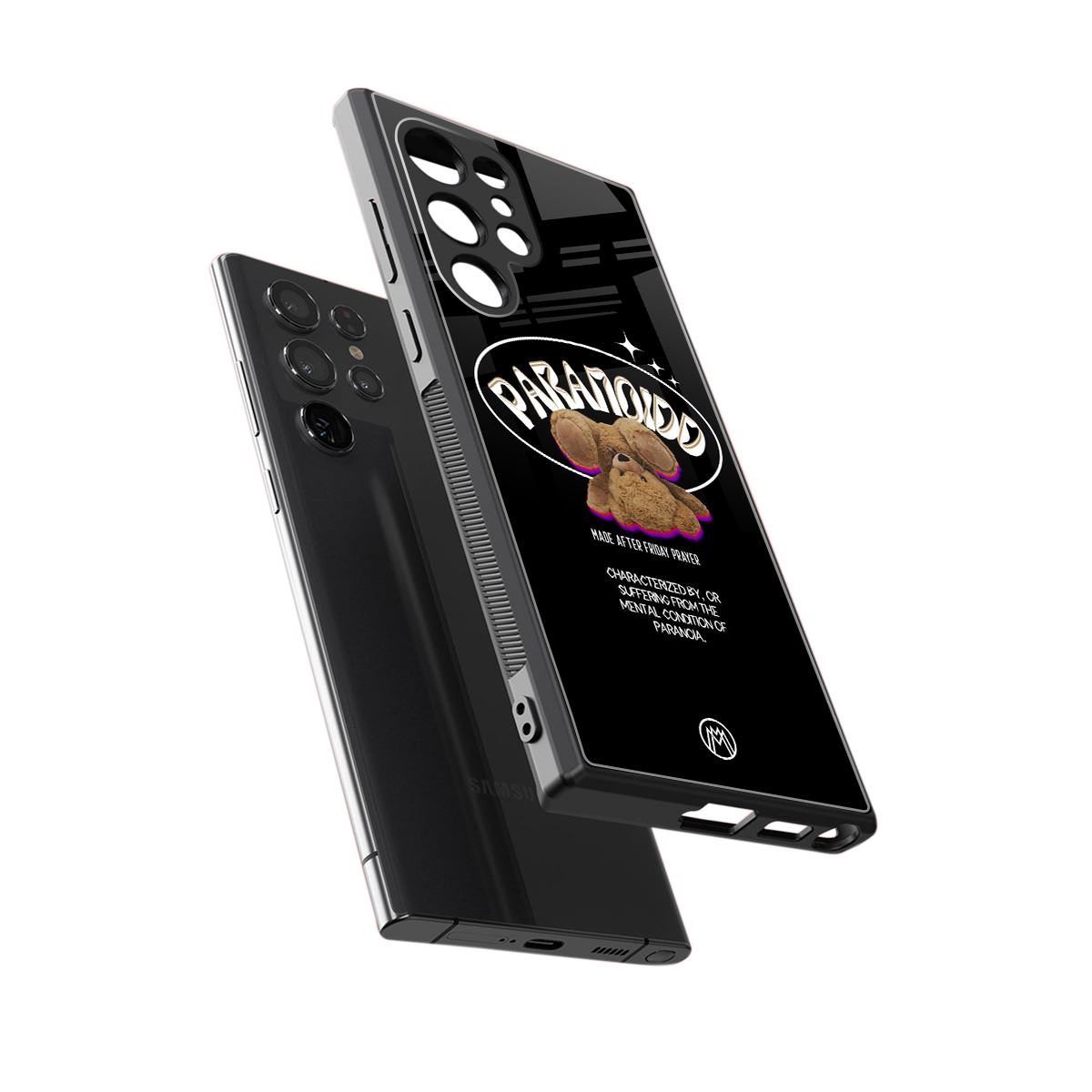 paranoid back phone cover | glass case for samsung galaxy s23 ultra