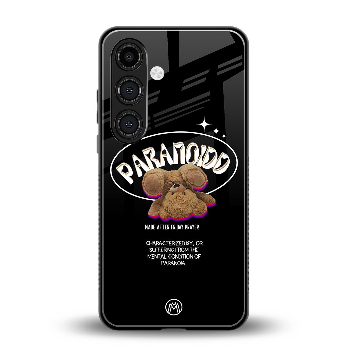 paranoid back phone cover | glass case for samsung galaxy s24 plus