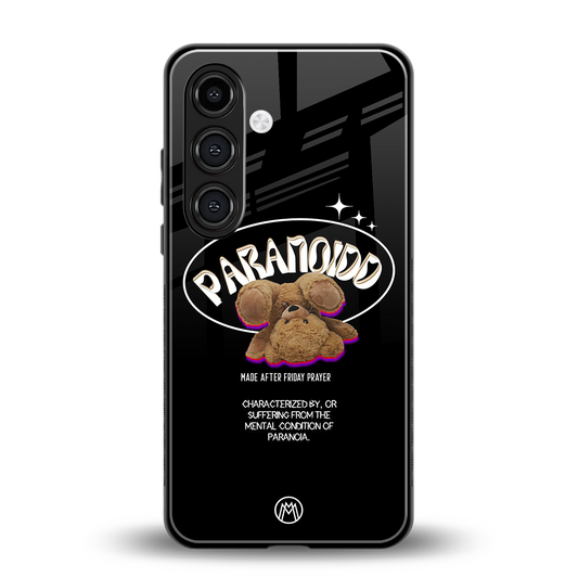 paranoid back phone cover | glass case for samsung galaxy s24 plus