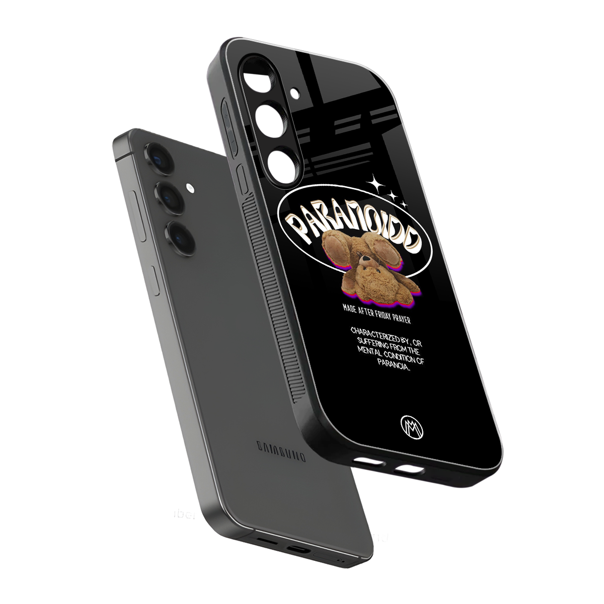 paranoid back phone cover | glass case for samsung galaxy s24 plus