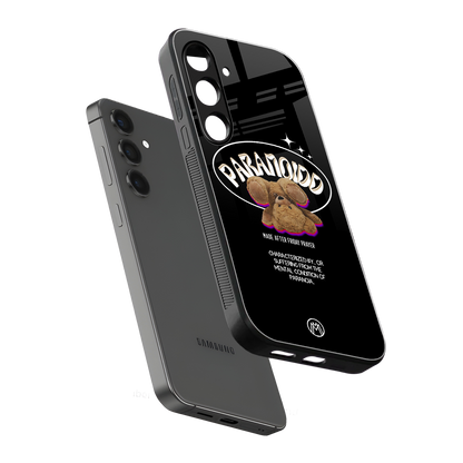 paranoid back phone cover | glass case for samsung galaxy s23 plus