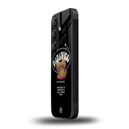paranoid back phone cover | glass case for samsung galaxy s24 plus